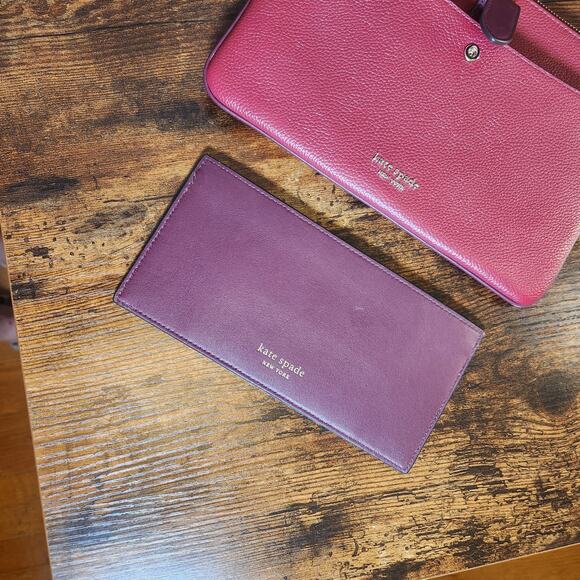 KATE SPADE Red Zip Code Colorblock Pouch Wristlet - Picture 8 of 11